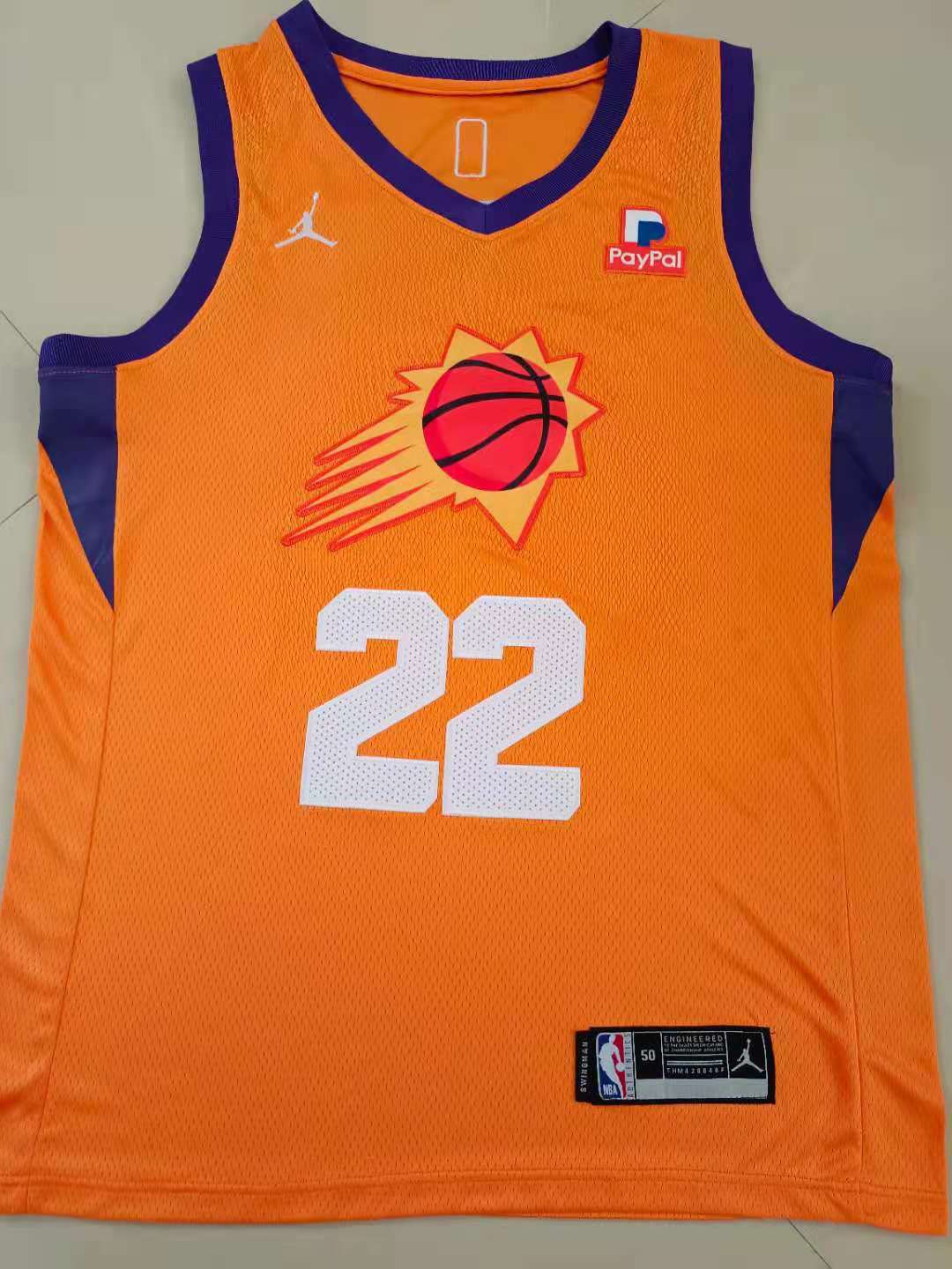 Men Phoenix Suns #22 Ayton Orange Game 2021 NBA Jerseys->san antonio spurs->NBA Jersey